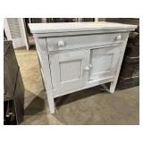 EARLY 1900'S PANTRY CABINET / DRY SINK - PAINTED WHITE