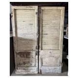 PAIR OF ANTIQUE GENERAL STORE WOODEN DOORS