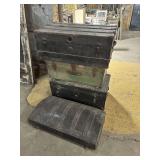 LOT OF THREE (3) TRUNKS AND ONE (1) ARCHED TRUNK LID