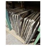 LARGE LOT OF CAST IRON ANTIQUE FIREBOX SURROUNDS - 22 TOTAL SURROUNDS