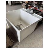 HARD COMPOSITE/PLASTIC UTILITY SINK - WITH FAUCET