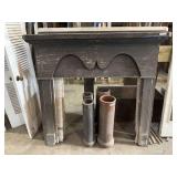 ANTIQUE MID 1800'S WOODEN MANTEL #1