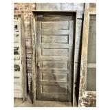 LOT OF JAMBED WOODEN DOORS - 6 PANEL DOORS - LOT OF FOUR (4)