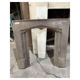 Ornate Oversized Antique Cast Iron Fireplace Surround