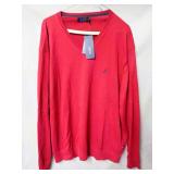 New Navtech by Nautica Red V-Neck Long Sleeve Sweater Size XXL