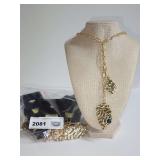 New Department Store Necklaces with Blue Stone Accents-Bulk Lot-See all photos for lot count.