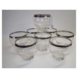 Vintage Silver Rim Whiskey Glasses-Madman Dorothy Thorpe