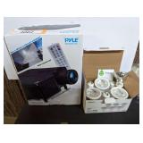 Pyle PRJG45 Multi-Media Mini Projector with Lepre LED Bulbs Lot