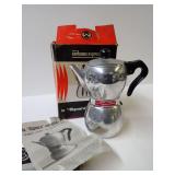 Vintage Nuova Verbanus Express La Signora Caffettiera Stovetop Coffee Maker with Original Box and Paperwork
