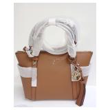 New Michael Kors Sullivan Luggage Brown Leather Tote Handbag