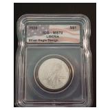 2026 LIBERIA $1 1/10TH OZ .999 SILVER, ICG MS70