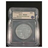 2026-D SEMIQUINCENTENNIAL HALF DOLLAR - ICG MS66