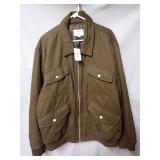 New Mode of One Brown Utility Jacket with Multiple Pockets Size XXL