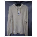 New Mode of One Soft Vanilla Knit Hoodie Sweater Medium
