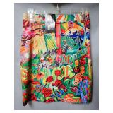 New Size Small Women's Multi-Color Psychedelic Print Skirt