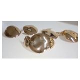 New Department Store Gold Tone Disc Statement Bracelets