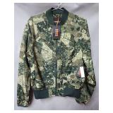 New Bass Outdoor Easy Pack Bomber Jacket Scarab Rock Camo Size Small