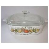 Corning Ware A-1-B 1 Quart Casserole Dish L'Echalote Pattern with Glass Lid