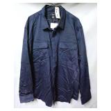 New Alfani Men's Navy Blue Long Sleeve Button-Down Shirt Size XXL