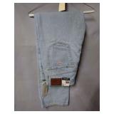 New Guess Jeans G16 Straight Leg Light Wash Denim Pants Size 34x32