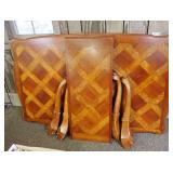 Sold Wood Dining Table with Parquetry Inlay Top-Includes Leaf-Measurements in photos