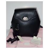 New Radley London Black Leather Backpack with Charm and Dust Bag