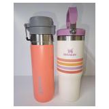 Lot of 2 Stanley Insulated Travel Tumbler and Water Bottle