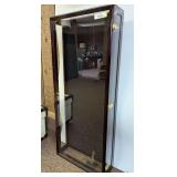 Glass Guitar Case Wall-Mounted Wooden Display Case With Brass Hardware