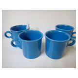 HLC Fiesta Ceramic Coffee Mugs in Turquoise