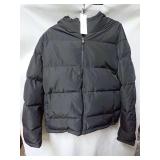 New Calvin Klein Black Puffer Jacket with Hood Size Large
