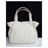 ON 34TH White Sherpa Tote Bag with Detachable Pouch-New without Tags