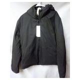 New Calvin Klein Black Beauty Hooded Puffer Jacket Size Large