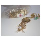 New Department Store Gold-Tone Seashell Charm Fringe Necklace Bulk Lot-See all photos for lot count.