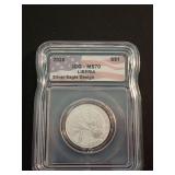 2026 LIBERIA $1 1/10TH OZ .999 SILVER, ICG MS70