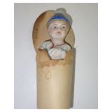 Antique Victorian German Handpainted Bisque Squirter/Perfume Bottle-See all photos for complete view.