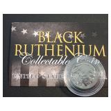 BLACK RUTHENIUM COLLECTORS COIN