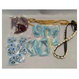 Bone Tube Beads, Howlite, Shell Assorted Native American Style Craft Beads and Rosettes Lot