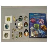 Assorted Gemstone and Cabochon Stones & Pendants Lot with Guide to Gems & Jewelry Book 2 Pendant May Be Set In Sterling Silver