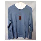 New Michael Kors Men's Long Sleeve Crewneck T-Shirt Size L Dark Chambray