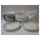 Corelle by Corning Dinnerware Assortment with Butterfly Gold and Blue Cornflower Patterns