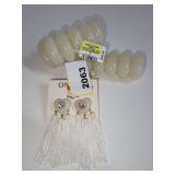 New Department Store Stretch Bracelets and Fringe Heart Earrings