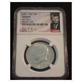 1967 KENNEDY HALF DOLLAR, NGC GENUINE 40% SILVER