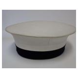 British Navy Military Officer Service Dress Peak Cap Size 58 Named M Ashton