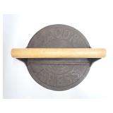 Cast Iron Bacon Press with Wooden Handle