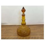 DR… Vintage Tiara Exclusives amber decanter, “Sandwich” pattern, believed to be vintage Indiana glass. Matches lot 2031, see pictures for details.