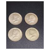 Lot of Four JFK Half Dollars - 1967 and 1969