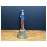 Brass Bell with Turned Wooden Handle