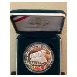 1994-P Women In Military Service Memorial Silver Dollar Proof Coin in Case