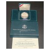 1994 United States Veterans Commemorative Women in Military Service for America Memorial Silver Dollar Proof Coin with Box and Certificate of Authenticity