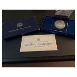 1987 United States Constitution 200th Anniversary Silver Dollar Coin Set with Case and Certificate of Authenticity